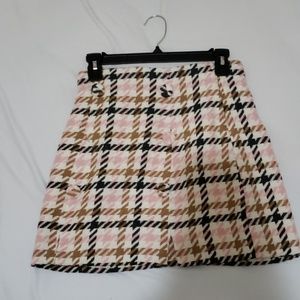 plaid pleated skirt
